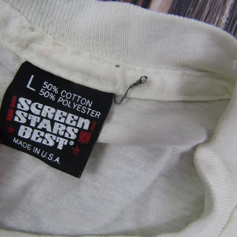 Vintage Screen Stars Best Park Forest Scenic Shirt Mens L White SingleStitch Tee